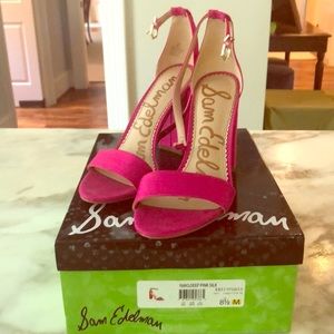 Sam Edelman Pink Silk Heels